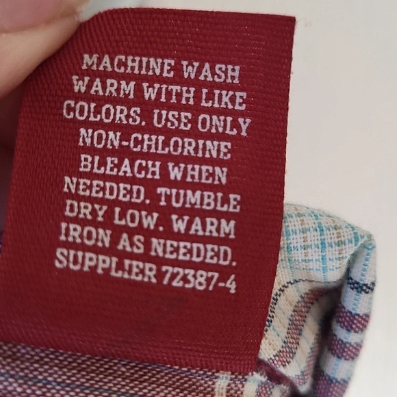 Arizona Jean Plaid Shirt with two front button ppckets Size Small - Picture 6 of 9